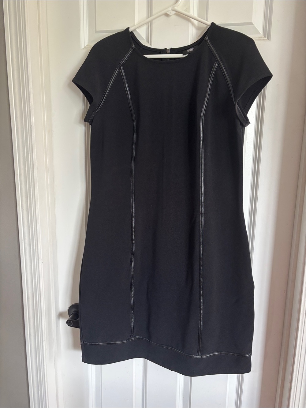 Massimo Black Mini Ponte Shift with Contrast Seams
